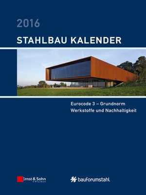 cover image of Stahlbau-Kalender 2016